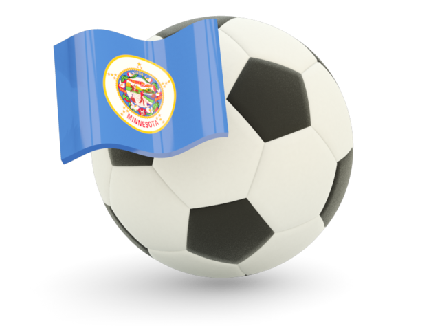 Футбольный мяч с флагом. Загрузить иконку флага штата Миннесота