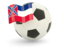 Штат Миссисипи. Футбольный мяч с флагом. Скачать иконку.