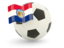 Flag of state of Missouri. Football with flag. Download icon