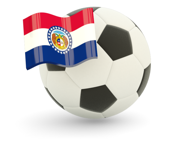 Football with flag. Download flag icon of Missouri