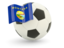 Flag of state of Montana. Football with flag. Download icon