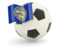 Flag of state of Nebraska. Football with flag. Download icon
