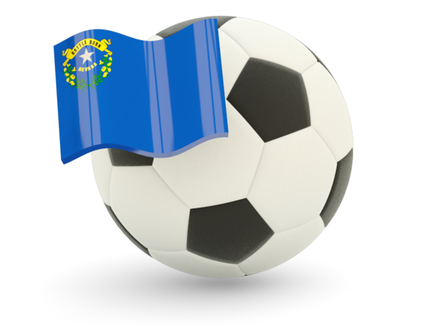 Football with flag. Download flag icon of Nevada
