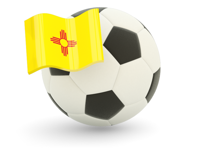 Football with flag. Download flag icon of New Mexico