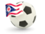 Flag of state of Ohio. Football with flag. Download icon