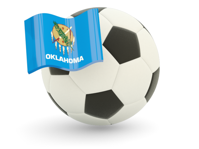 Football with flag. Download flag icon of Oklahoma