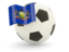 Flag of state of Pennsylvania. Football with flag. Download icon