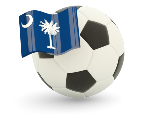 Football with flag. Download flag icon of South Carolina