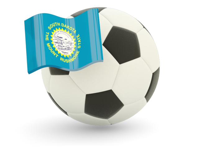 Футбольный мяч с флагом. Загрузить иконку флага штата Южная Дакота