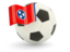 Flag of state of Tennessee. Football with flag. Download icon