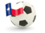 Flag of state of Texas. Football with flag. Download icon