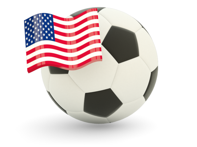 Футбольный мяч с флагом. Скачать флаг. США