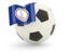 Flag of state of Virginia. Football with flag. Download icon