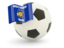 Flag of state of Wisconsin. Football with flag. Download icon