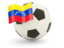 Venezuela. Football with flag. Download icon.