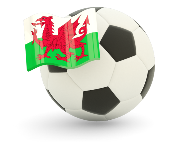 Футбольный мяч с флагом. Скачать флаг. Уэльс