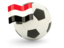 Yemen. Football with flag. Download icon.