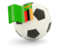 Zambia. Football with flag. Download icon.