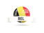 Belgium. Football with flag and banner. Download icon.