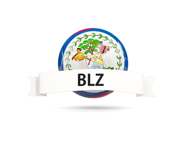 Football with flag and banner. Download flag icon of Belize at PNG format