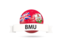 Bermuda. Football with flag and banner. Download icon.
