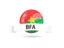 Burkina Faso. Football with flag and banner. Download icon.