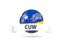 Curacao. Football with flag and banner. Download icon.