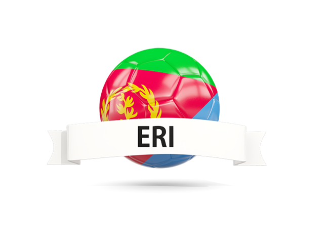 Football with flag and banner. Download flag icon of Eritrea at PNG format