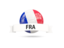 France. Football with flag and banner. Download icon.