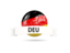 Germany. Football with flag and banner. Download icon.