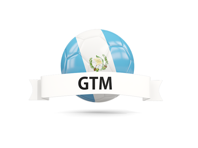Football with flag and banner. Download flag icon of Guatemala at PNG format