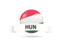 Hungary. Football with flag and banner. Download icon.