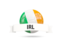 Ireland. Football with flag and banner. Download icon.