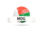 Madagascar. Football with flag and banner. Download icon.