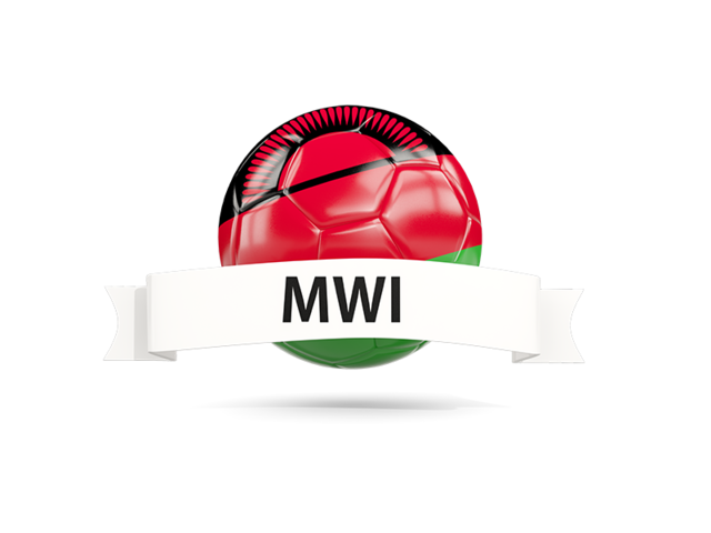 Football with flag and banner. Download flag icon of Malawi at PNG format