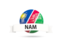 Namibia. Football with flag and banner. Download icon.