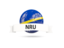 Nauru. Football with flag and banner. Download icon.