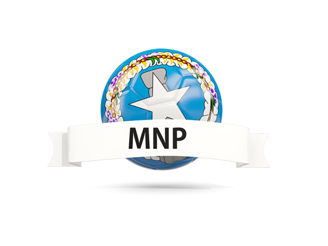 Football with flag and banner. Download flag icon of Northern Mariana Islands at PNG format