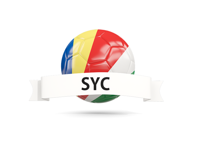 Football with flag and banner. Download flag icon of Seychelles at PNG format