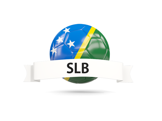 Football with flag and banner. Download flag icon of Solomon Islands at PNG format
