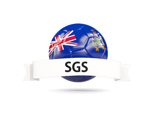 Football with flag and banner. Download flag icon of South Georgia and the South Sandwich Islands at PNG format