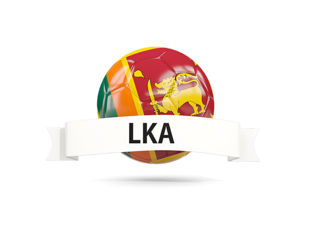 Football with flag and banner. Download flag icon of Sri Lanka at PNG format