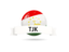 Tajikistan. Football with flag and banner. Download icon.