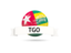 Togo. Football with flag and banner. Download icon.