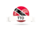 Trinidad and Tobago. Football with flag and banner. Download icon.