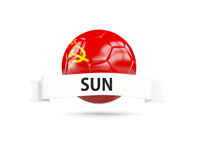 Football with flag and banner. Download flag icon of Soviet Union at PNG format