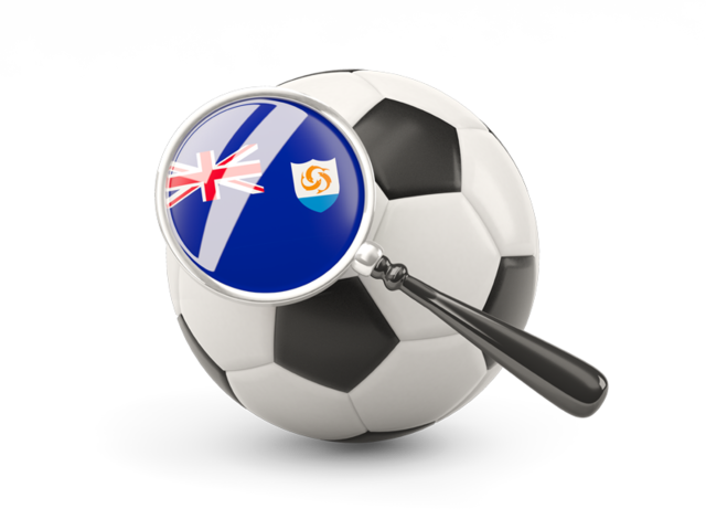 Football with magnified flag. Download flag icon of Anguilla at PNG format