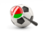 Belarus. Football with magnified flag. Download icon.