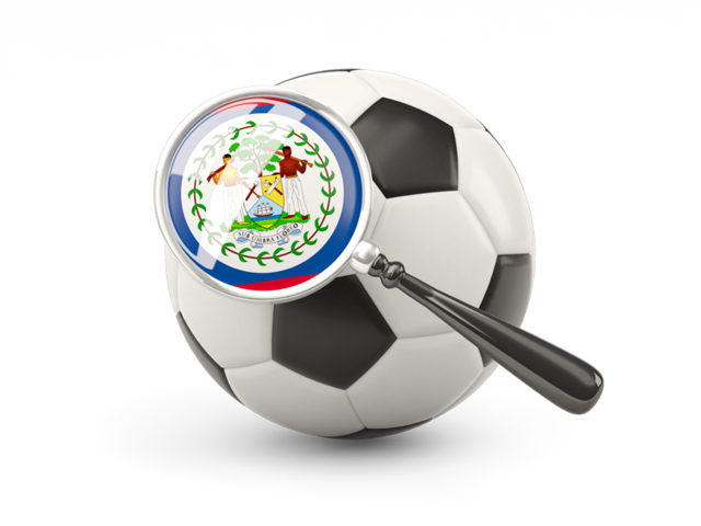 Football with magnified flag. Download flag icon of Belize at PNG format