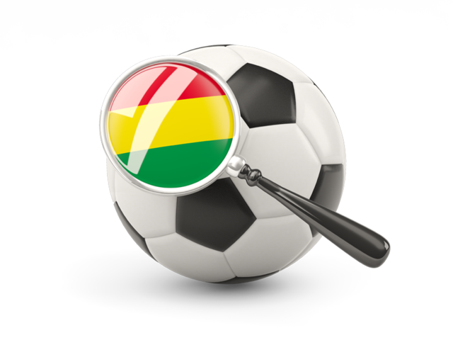 Football with magnified flag. Download flag icon of Bolivia at PNG format